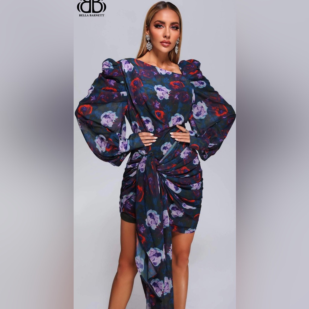 Blue Flower Mini Dress